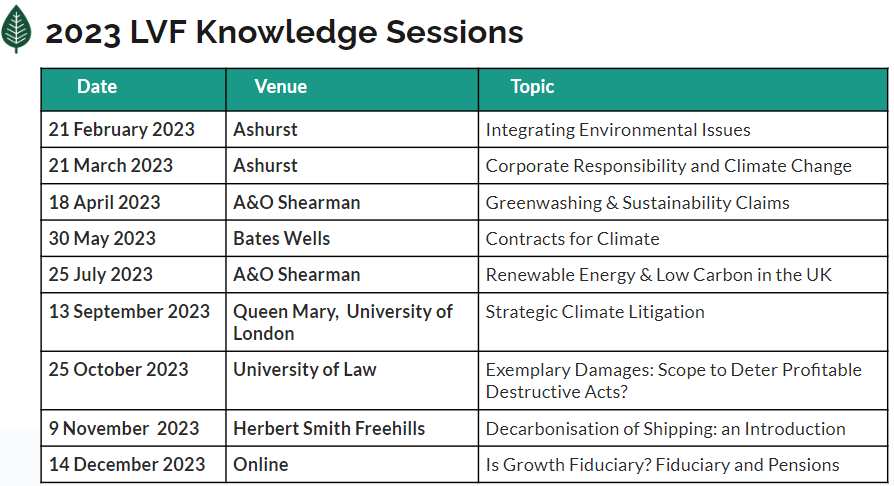 2023 Knowledge Sessions – Legal Voices for the Future